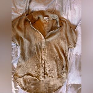 Cloth & Stone Beige Button-Up